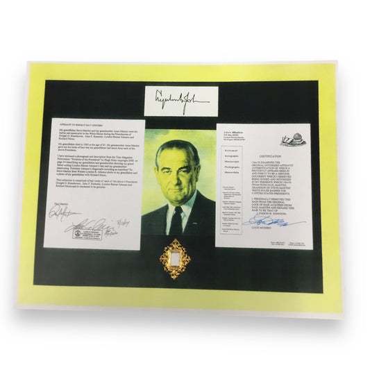 Lyndon B. Johnson Hair Clipping with Certificate of Authenticity