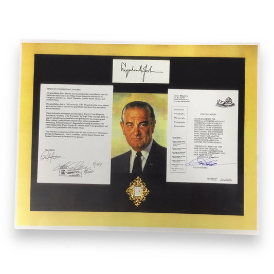 Lyndon B. Johnson Hair Clipping with Certificate of Authenticity