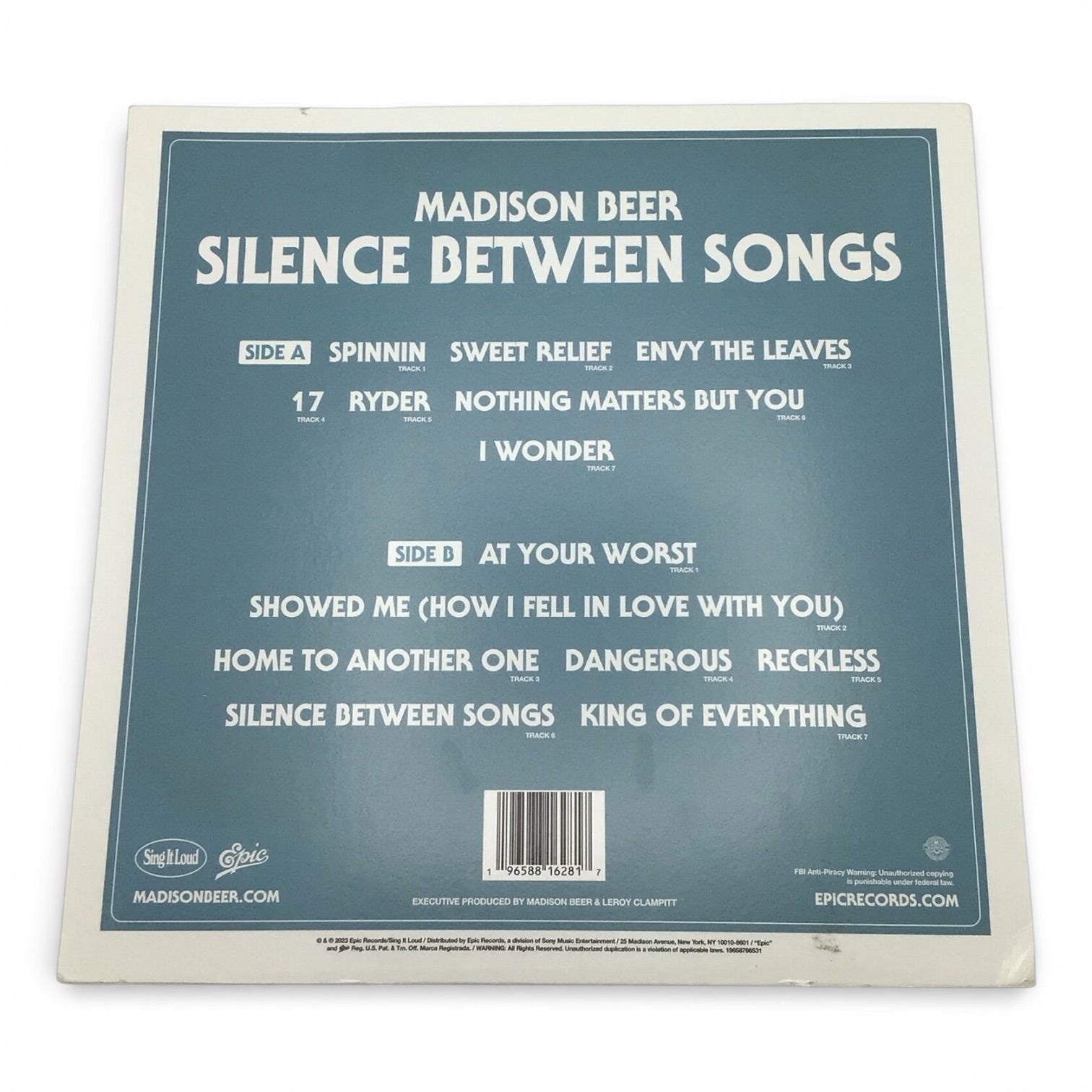Madison Beer Silence Between Songs Vinyl - Rare White Pressing