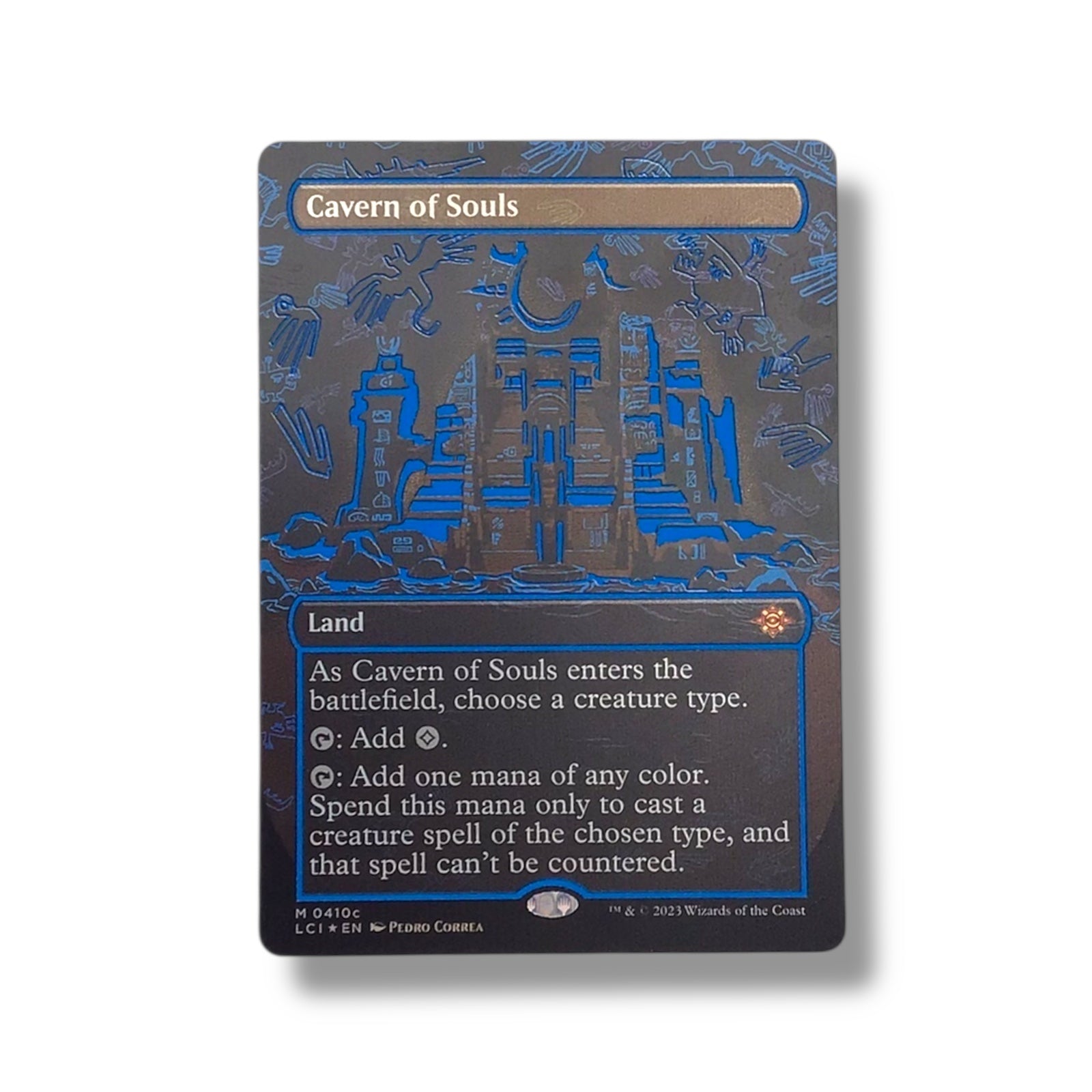 Magic: The Gathering Card - Cavern of Souls Neon Ink (Blue) | Sleeved