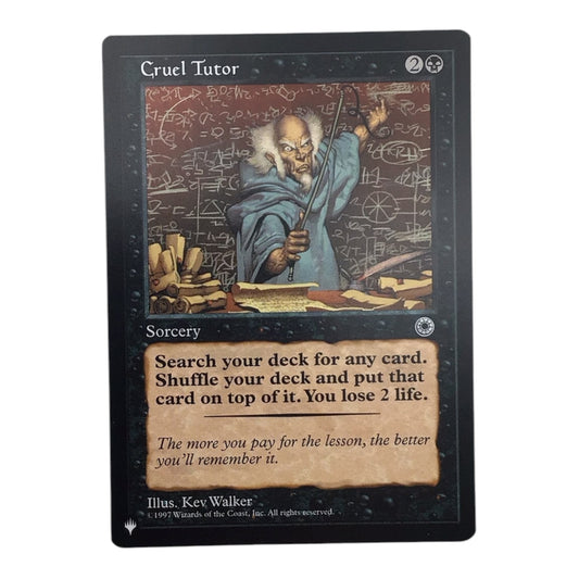 Magic the Gathering Cruel Tutor Card - The List Reprints (Copy)