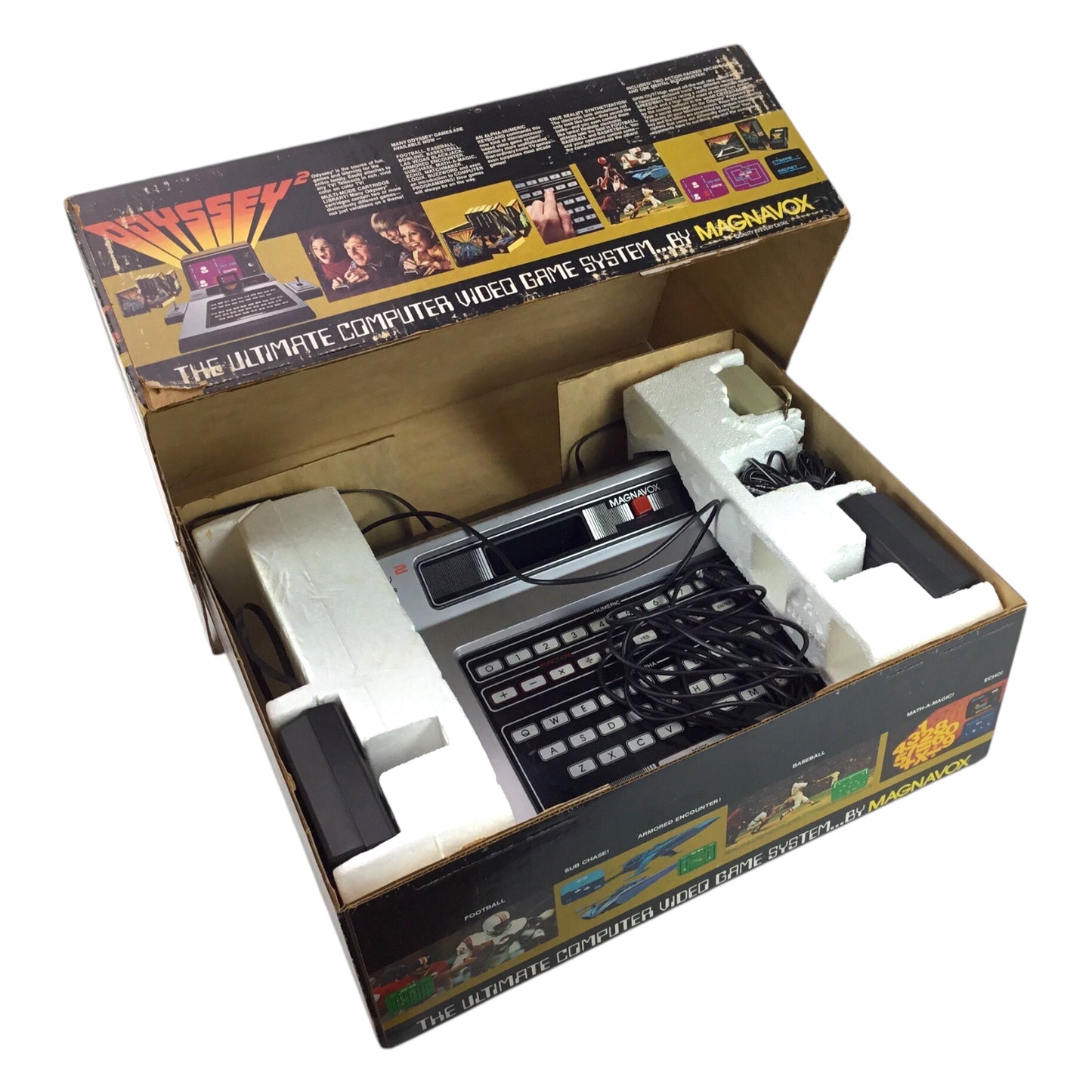 Magnavox Odyssey 2 Console Complete in Box - Tested Not Working