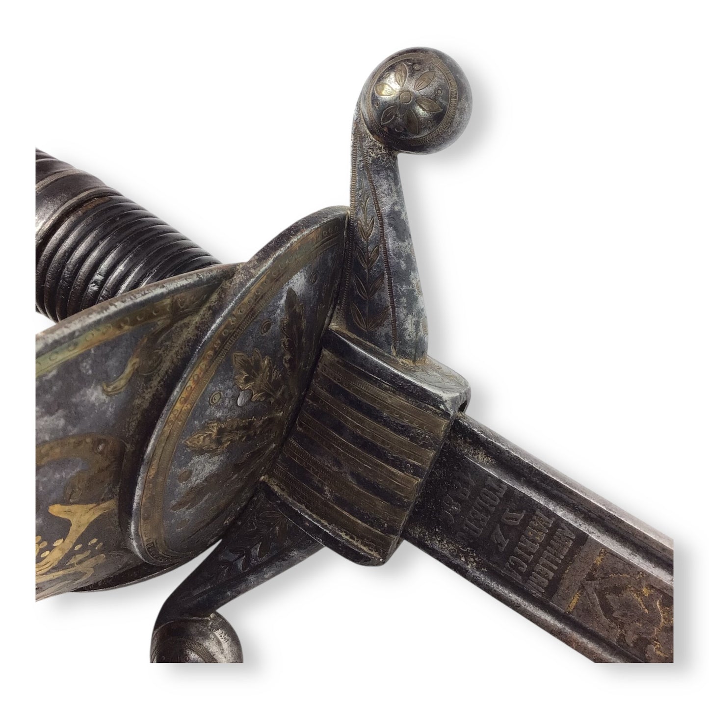 Magnificent Spanish or Mexican Senior Officer Sword with Ancestral Gilt Hilt and Toledo Blade circa 1880
