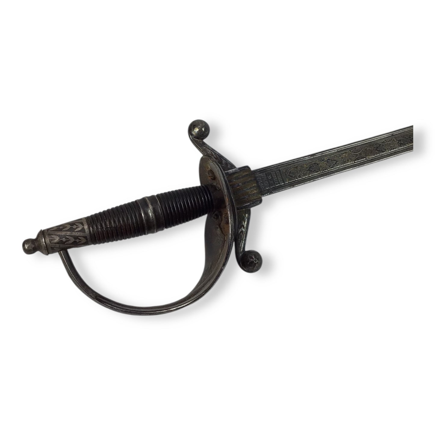 Magnificent Spanish or Mexican Senior Officer Sword with Ancestral Gilt Hilt and Toledo Blade circa 1880