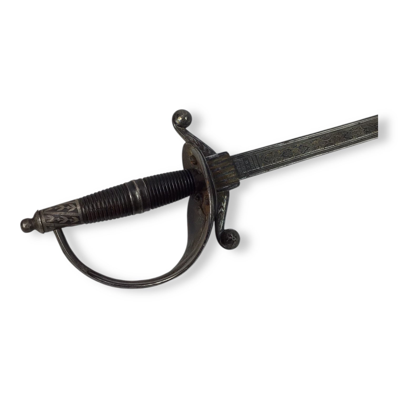 Magnificent Spanish or Mexican Senior Officer Sword with Ancestral Gilt Hilt and Toledo Blade circa 1880