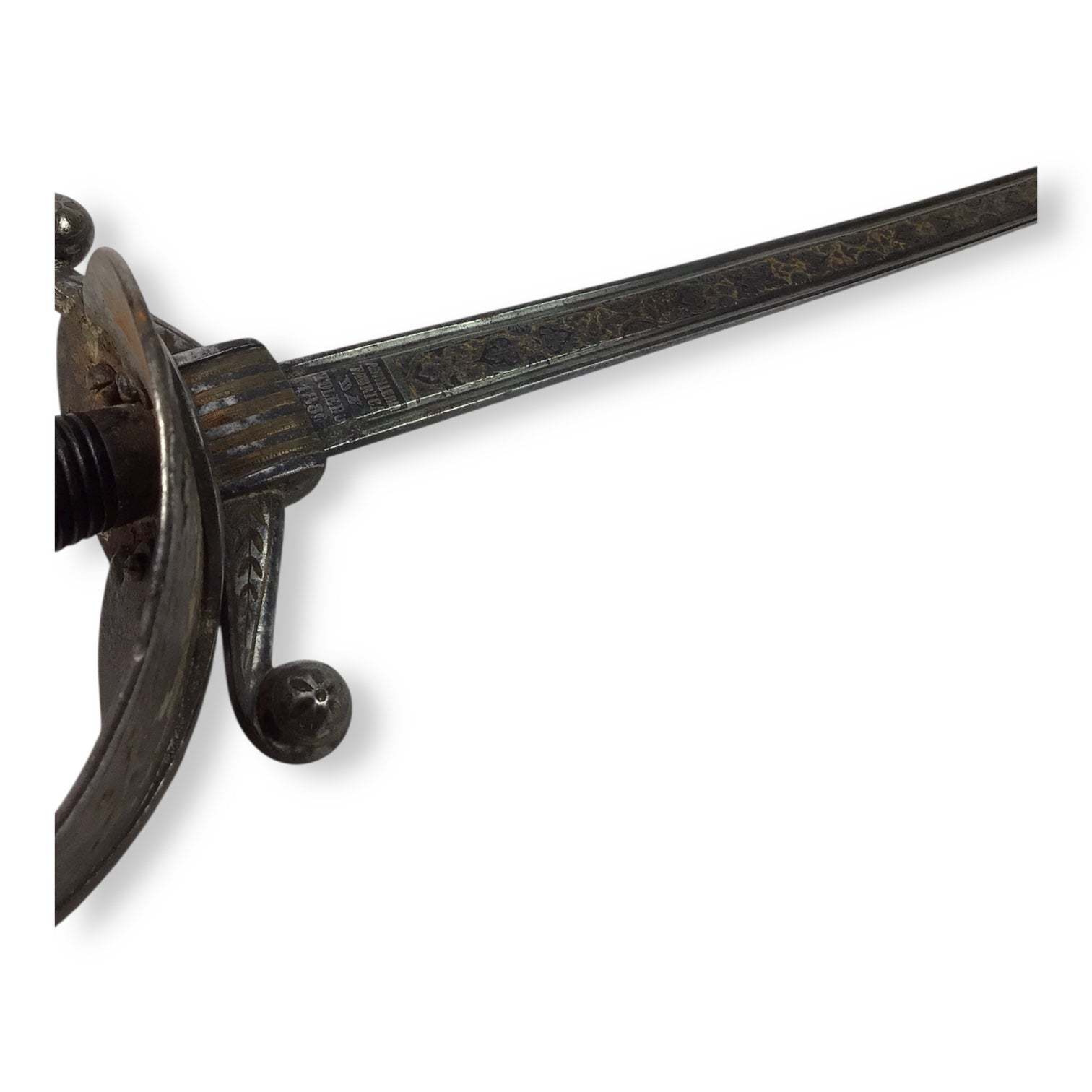 Magnificent Spanish or Mexican Senior Officer Sword with Ancestral Gilt Hilt and Toledo Blade circa 1880