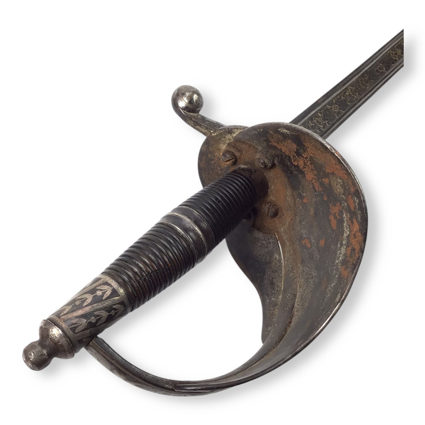 Magnificent Spanish or Mexican Senior Officer Sword with Ancestral Gilt Hilt and Toledo Blade circa 1880