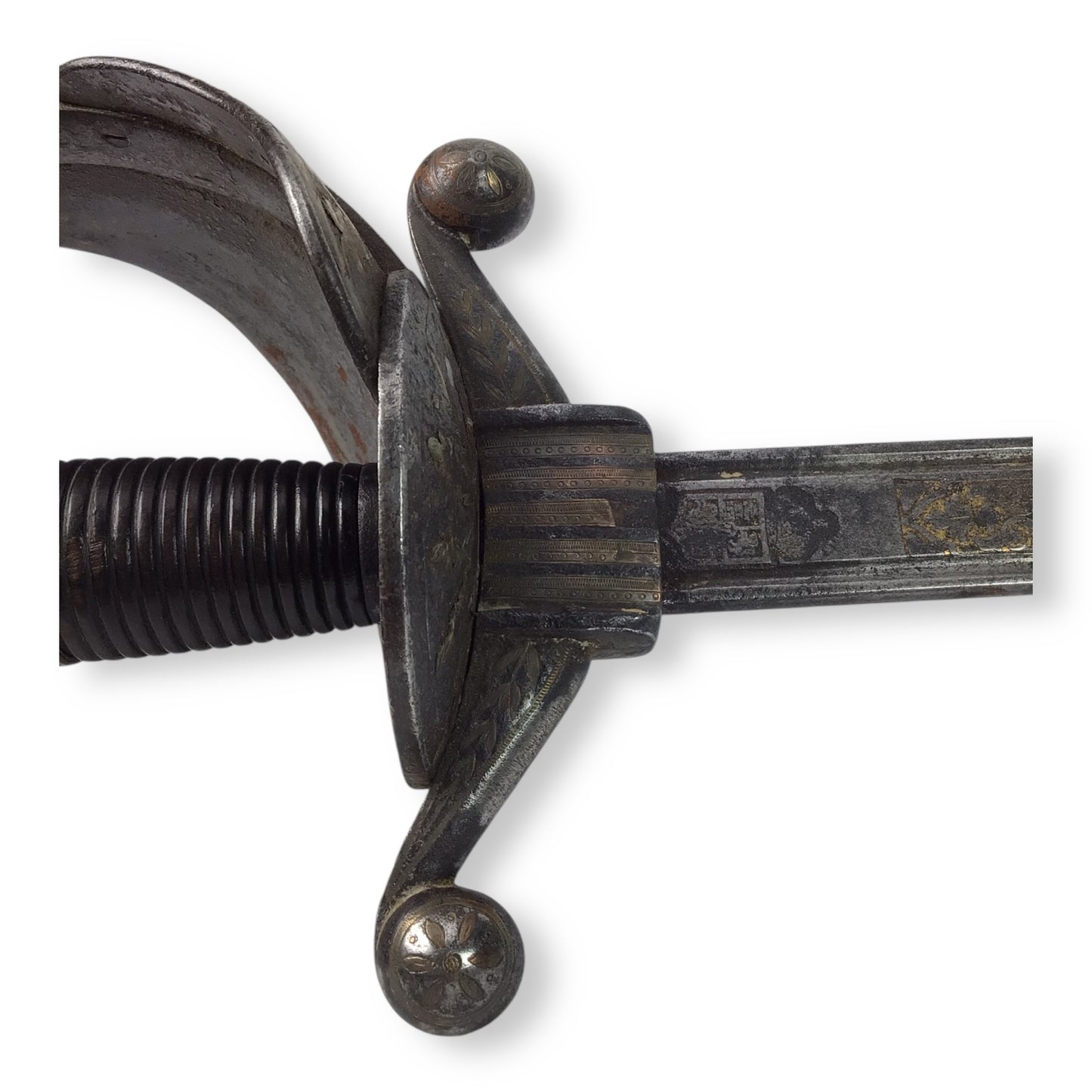 Magnificent Spanish or Mexican Senior Officer Sword with Ancestral Gilt Hilt and Toledo Blade circa 1880