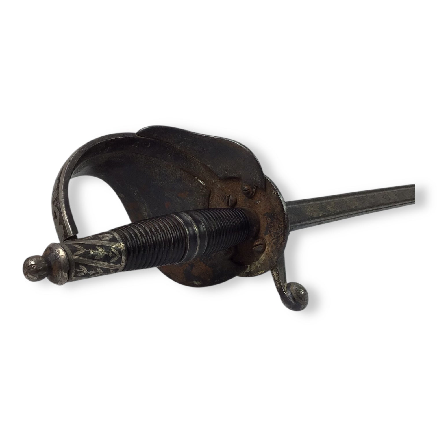 Magnificent Spanish or Mexican Senior Officer Sword with Ancestral Gilt Hilt and Toledo Blade circa 1880