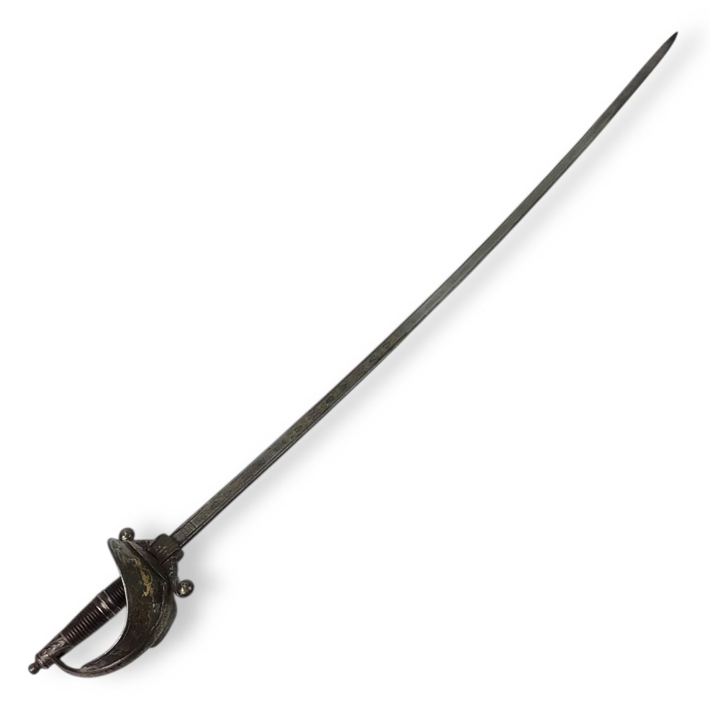 Magnificent Spanish or Mexican Senior Officer Sword with Ancestral Gilt Hilt and Toledo Blade circa 1880