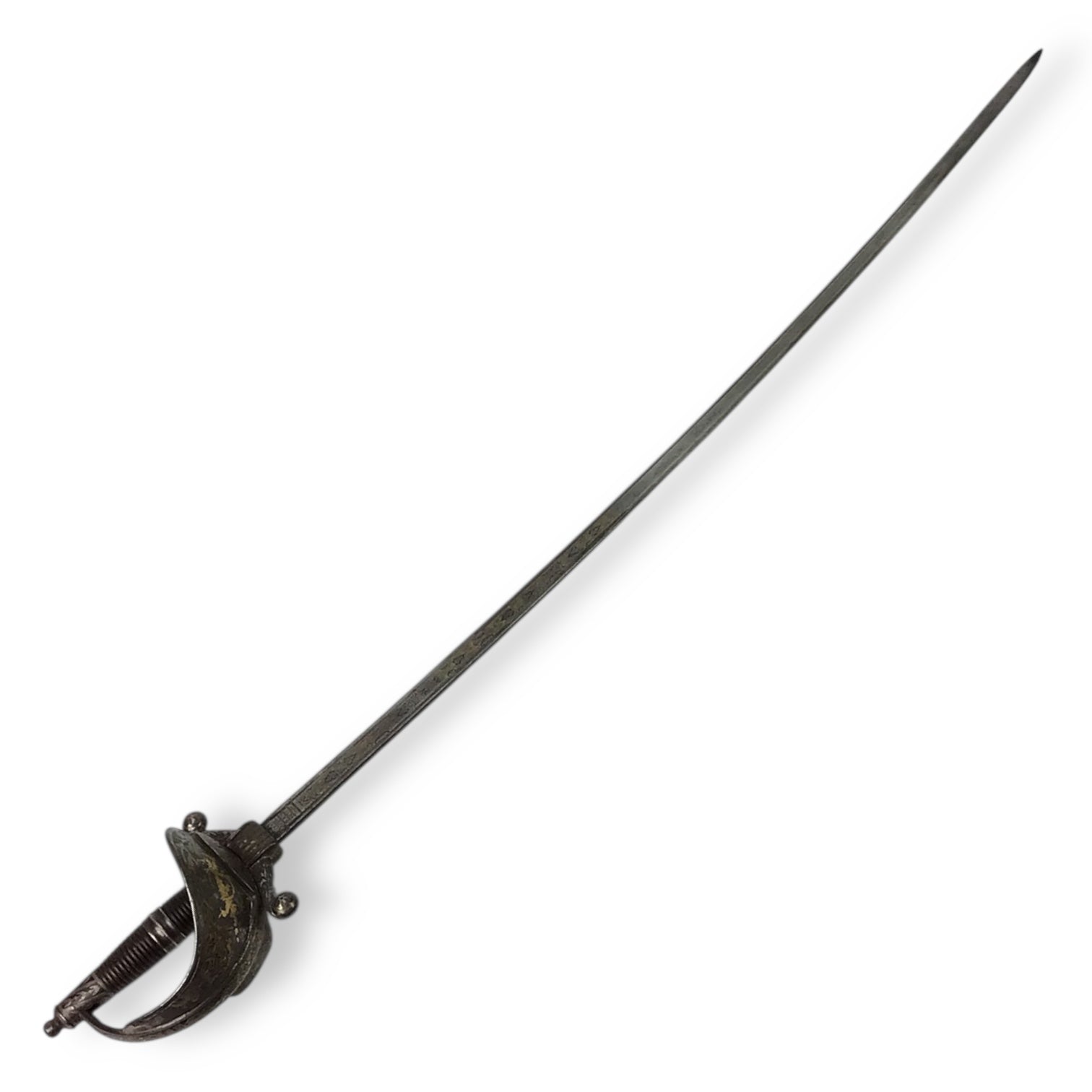 Magnificent Spanish or Mexican Senior Officer Sword with Ancestral Gilt Hilt and Toledo Blade circa 1880