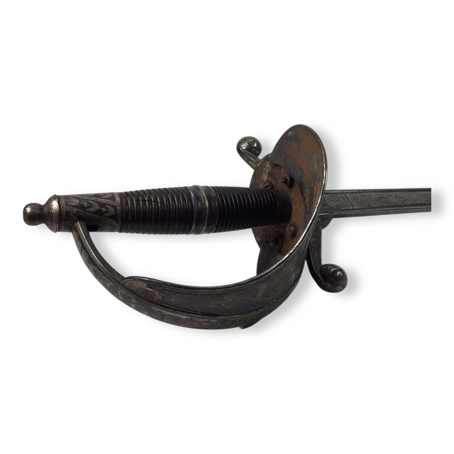 Magnificent Spanish or Mexican Senior Officer Sword with Ancestral Gilt Hilt and Toledo Blade circa 1880