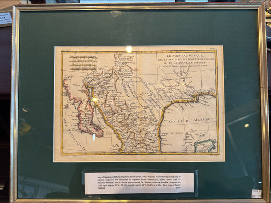 Map of Mexico and US by Rigoberte Bonne (1727-1795)