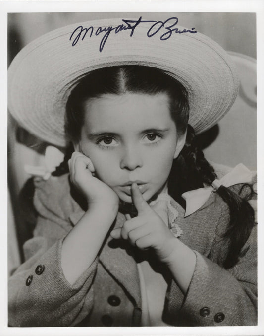 Margaret O'Brien Signed Photo 8x10 B&W, Classic Hollywood Child Star Autograph