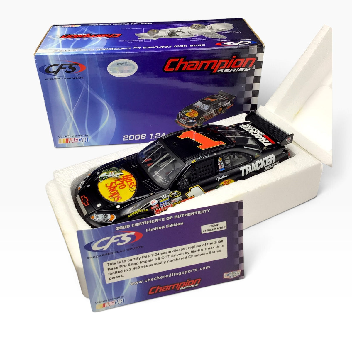 Martin Truex Jr. #1 Bass Pro Shops Chevrolet 2008 CFS Champion Series 1:24 Diecast