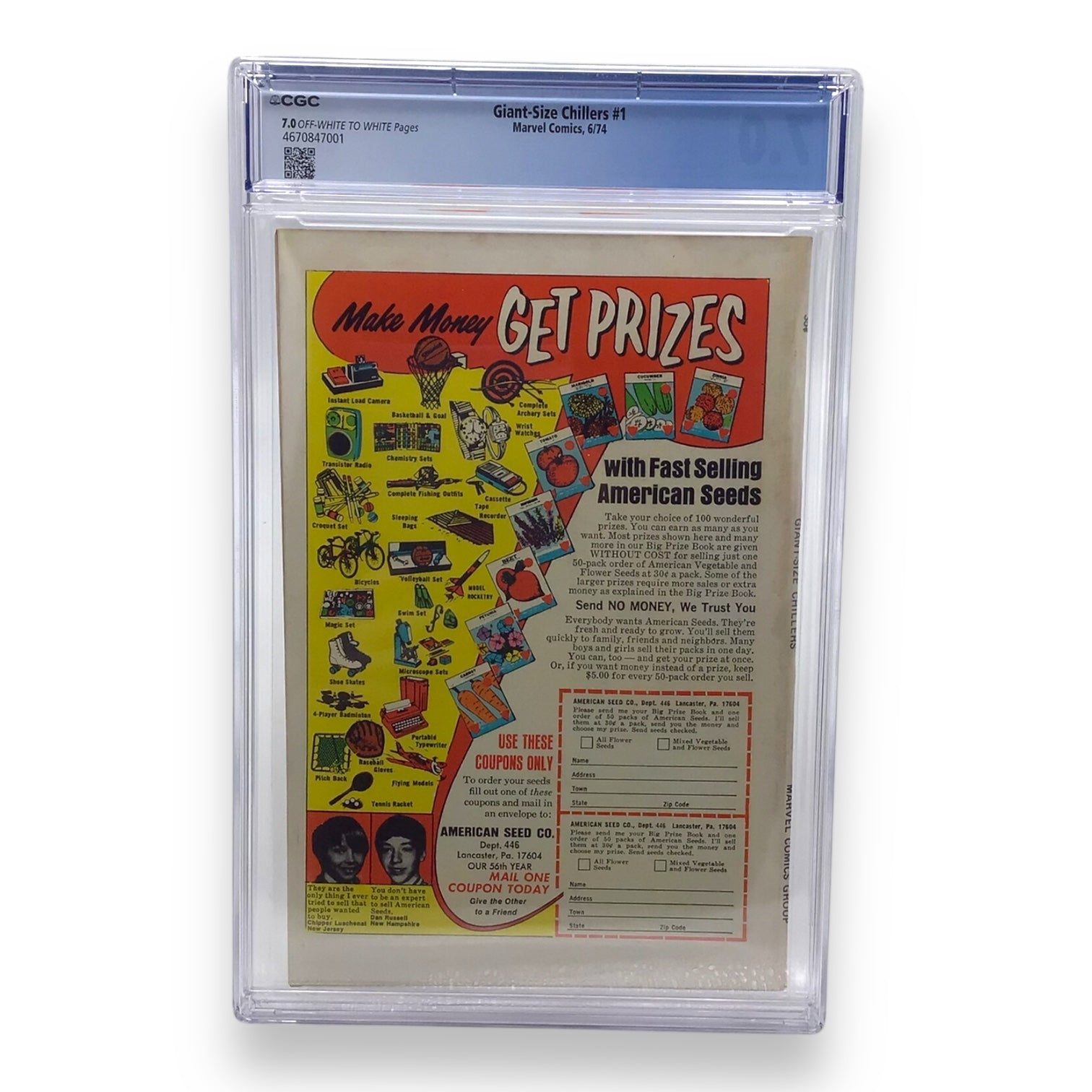 Marvel Comics Giant-Size Chillers #1, Origin & First Appearance of Lilith - CGC Graded 7.0