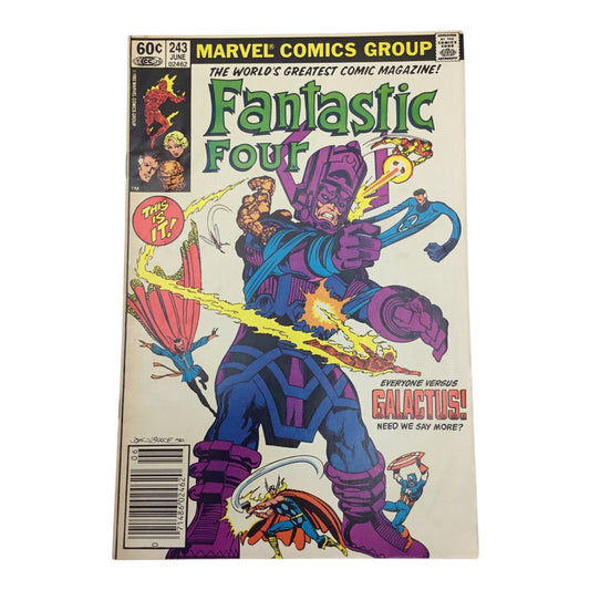 Marvel Comics Group – Fantastic Four #243 (June 1982, VF) “Everyone vs. Galactus”