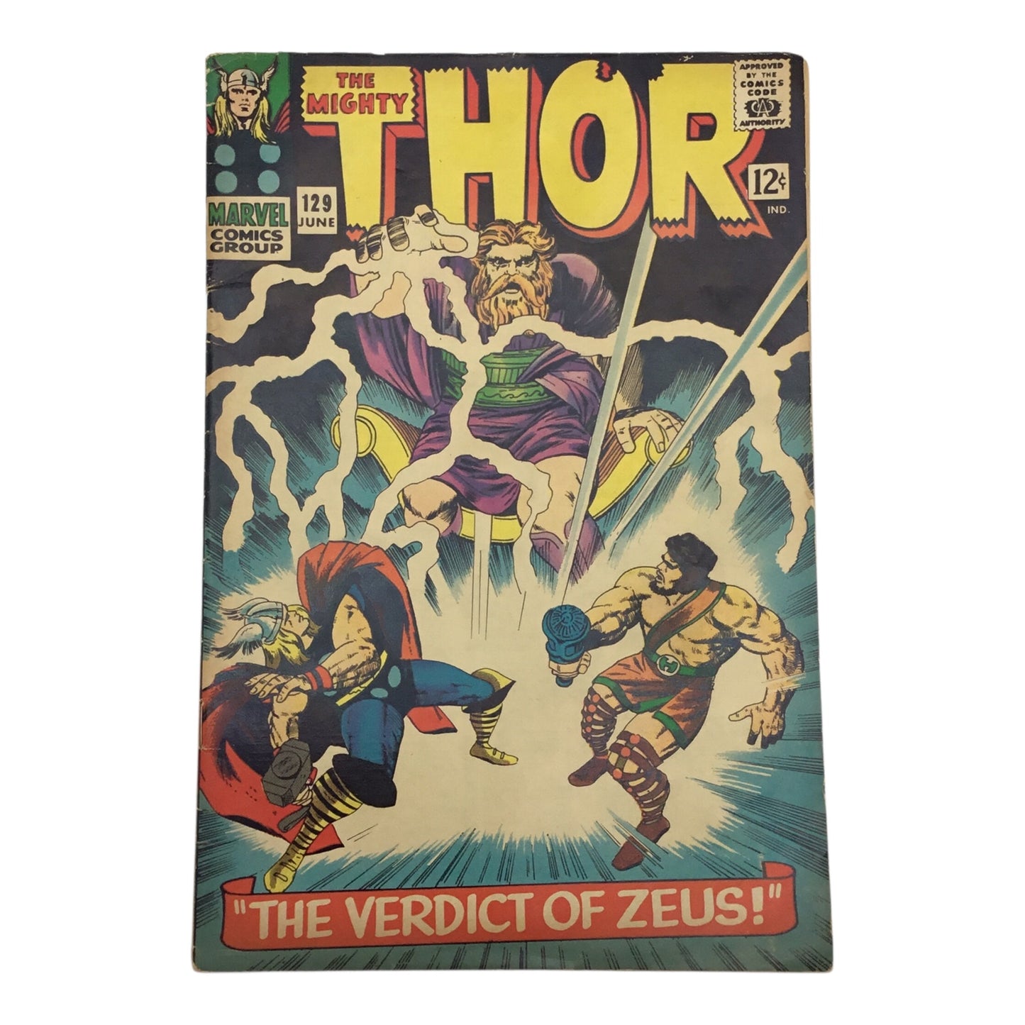 Marvel Comics Group – The Mighty Thor #129 – The Verdict of Zeus (VG)