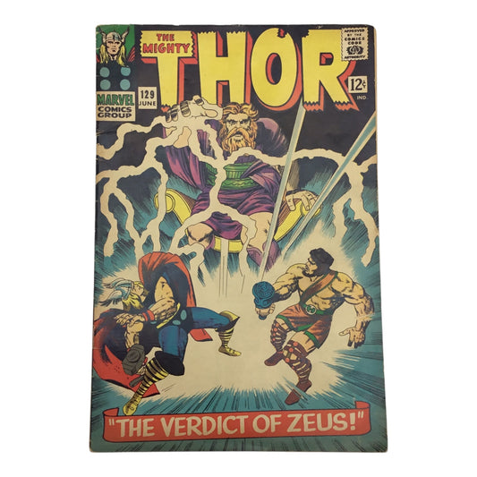 Marvel Comics Group – The Mighty Thor #129 – The Verdict of Zeus (VG)