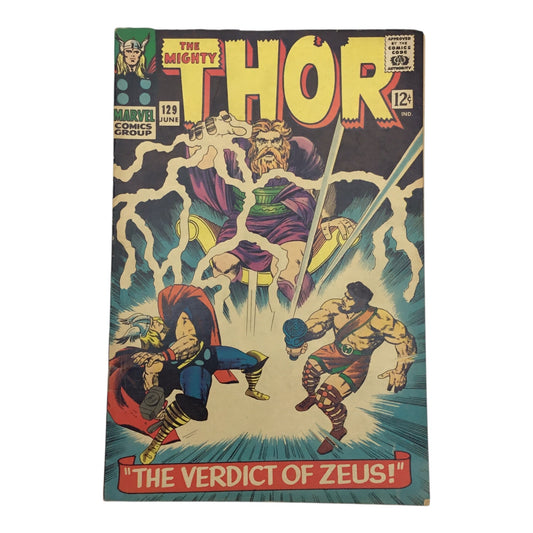 Marvel Comics Group – The Mighty Thor #129 – The Verdict of Zeus (VG+)