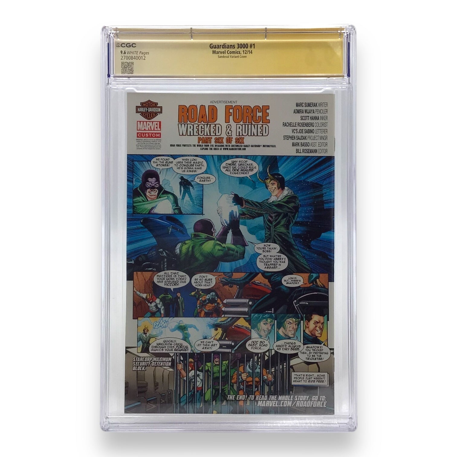 Marvel Comics Guardians 3000 #1 Signed by Michael Rooker - CGC Graded 9.6