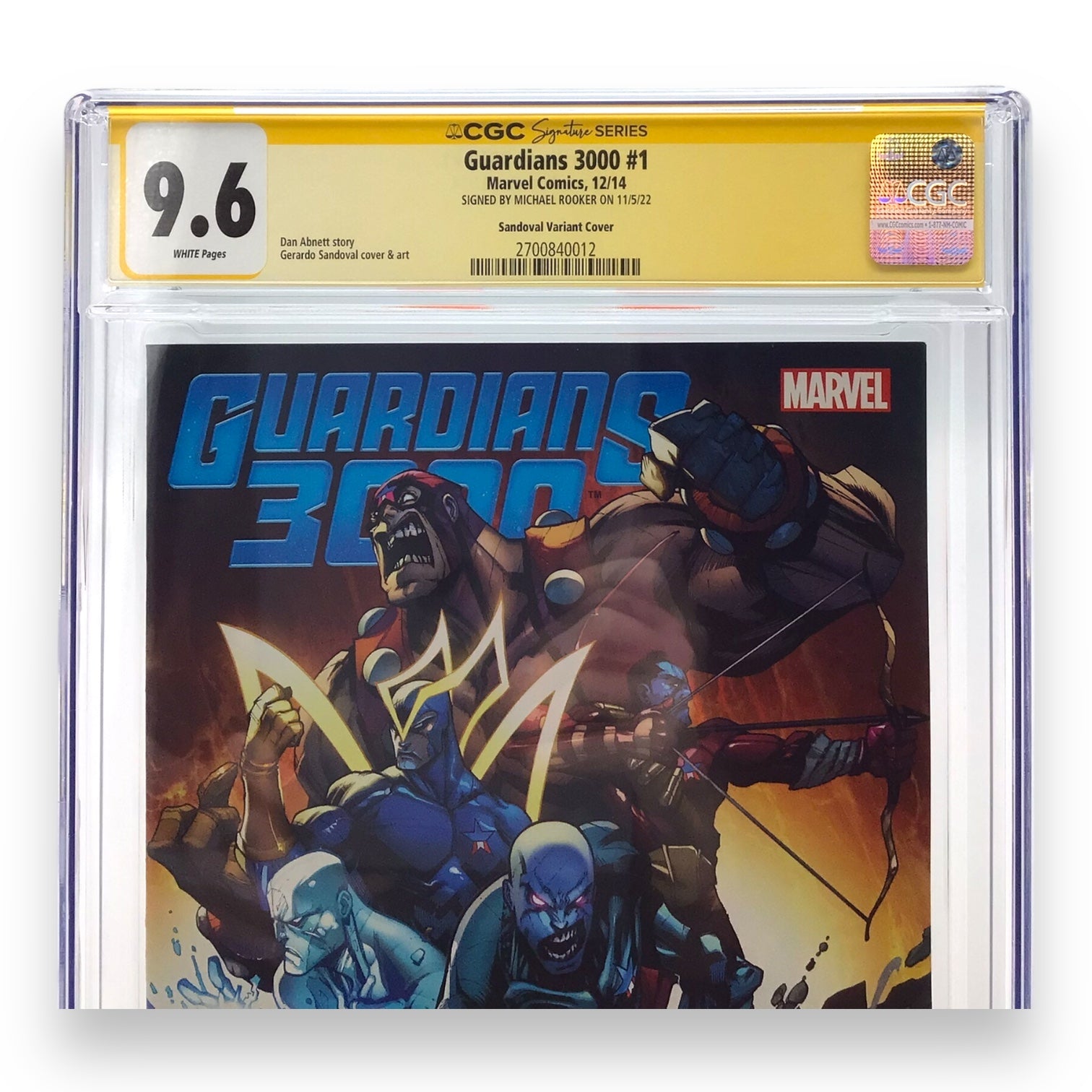 Marvel Comics Guardians 3000 #1 Signed by Michael Rooker - CGC Graded 9.6