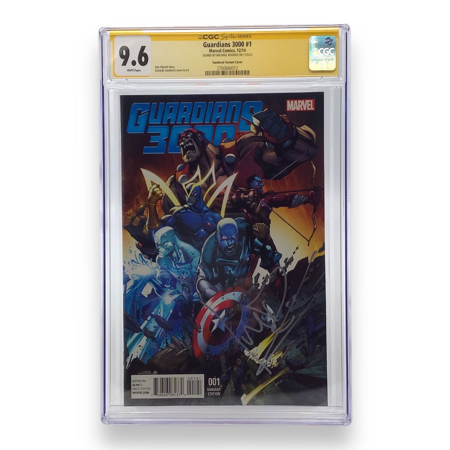 Marvel Comics Guardians 3000 #1 Signed by Michael Rooker - CGC Graded 9.6