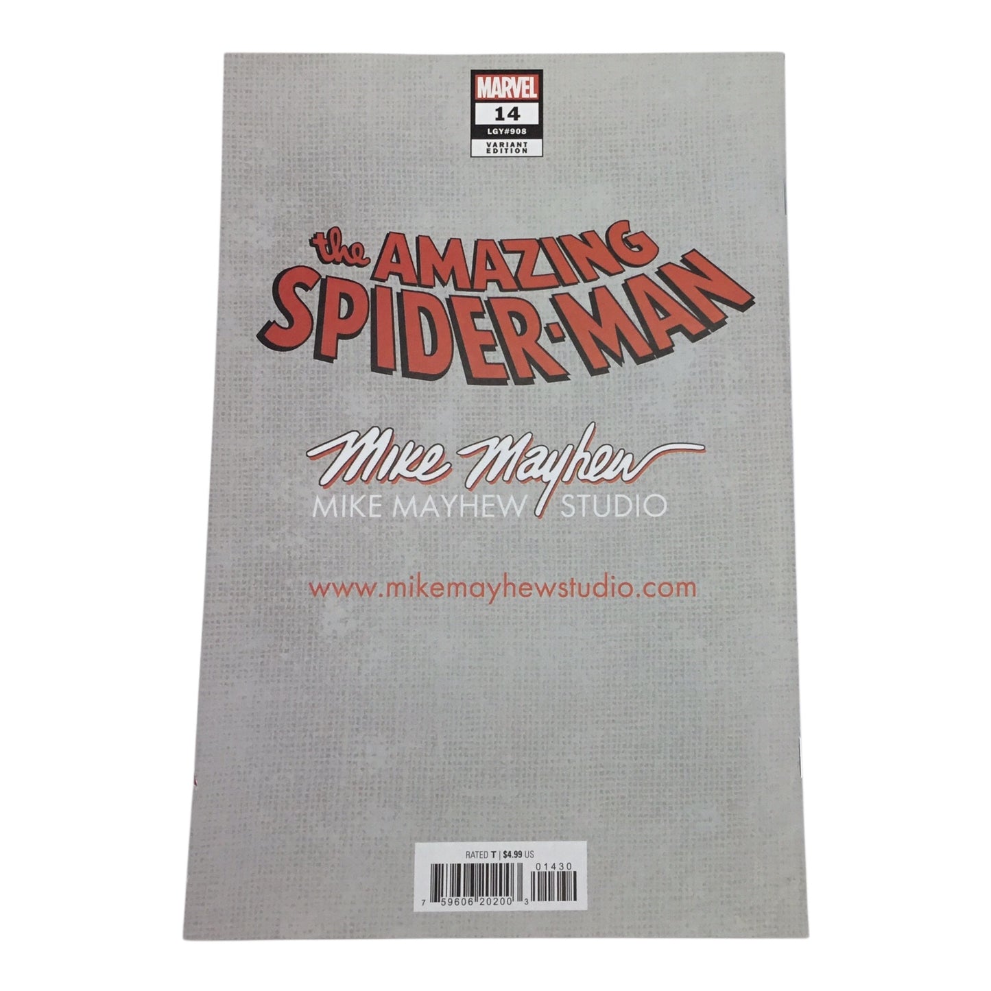 Marvel Comics – The Amazing Spider-Man #14 Signed by Mike Mayhew (LGY #908, Variant Edition)