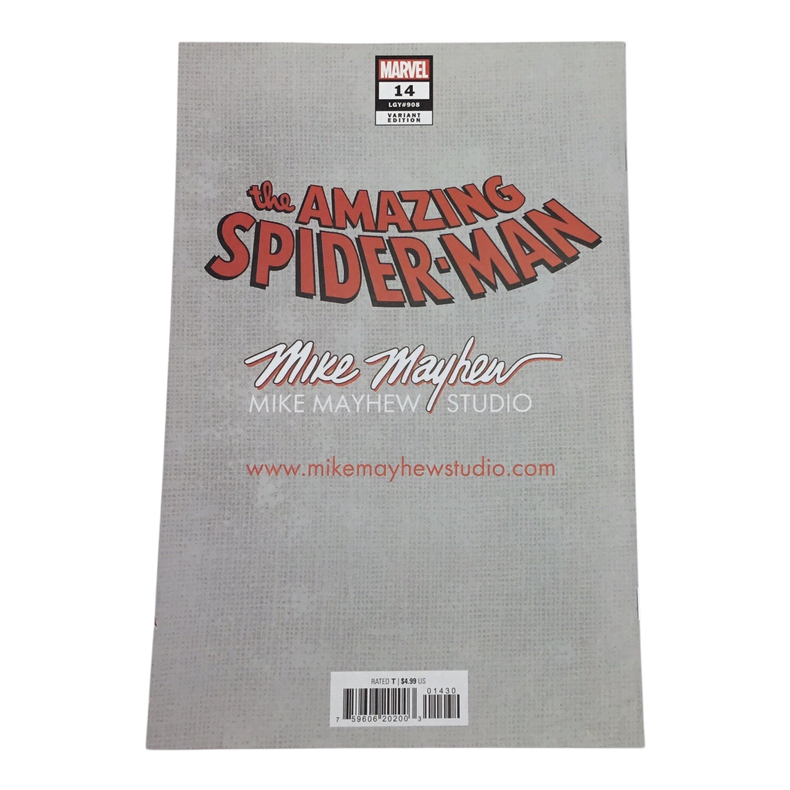Marvel Comics – The Amazing Spider-Man #14 Signed by Mike Mayhew (LGY #908, Variant Edition)
