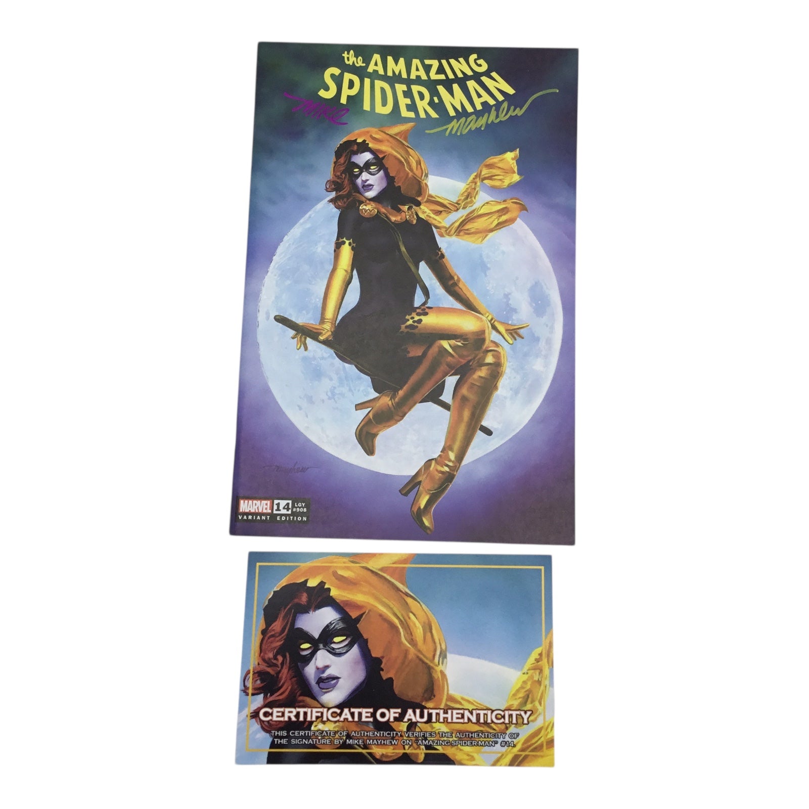 Marvel Comics – The Amazing Spider-Man #14 Signed by Mike Mayhew (LGY #908, Variant Edition)