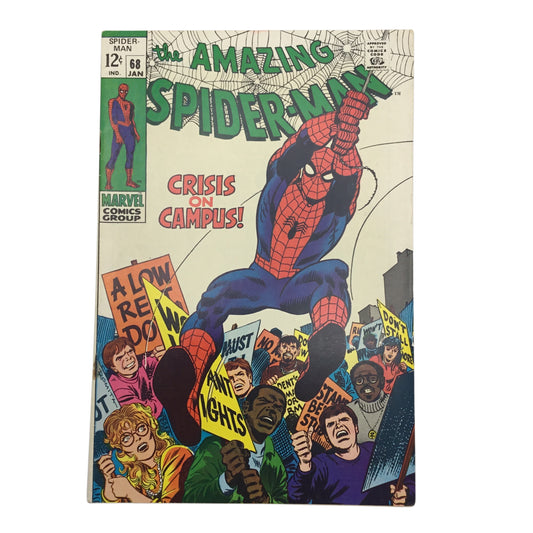 Marvel Comics – The Amazing Spider-Man #68 – “Crisis on Campus!” (VG)