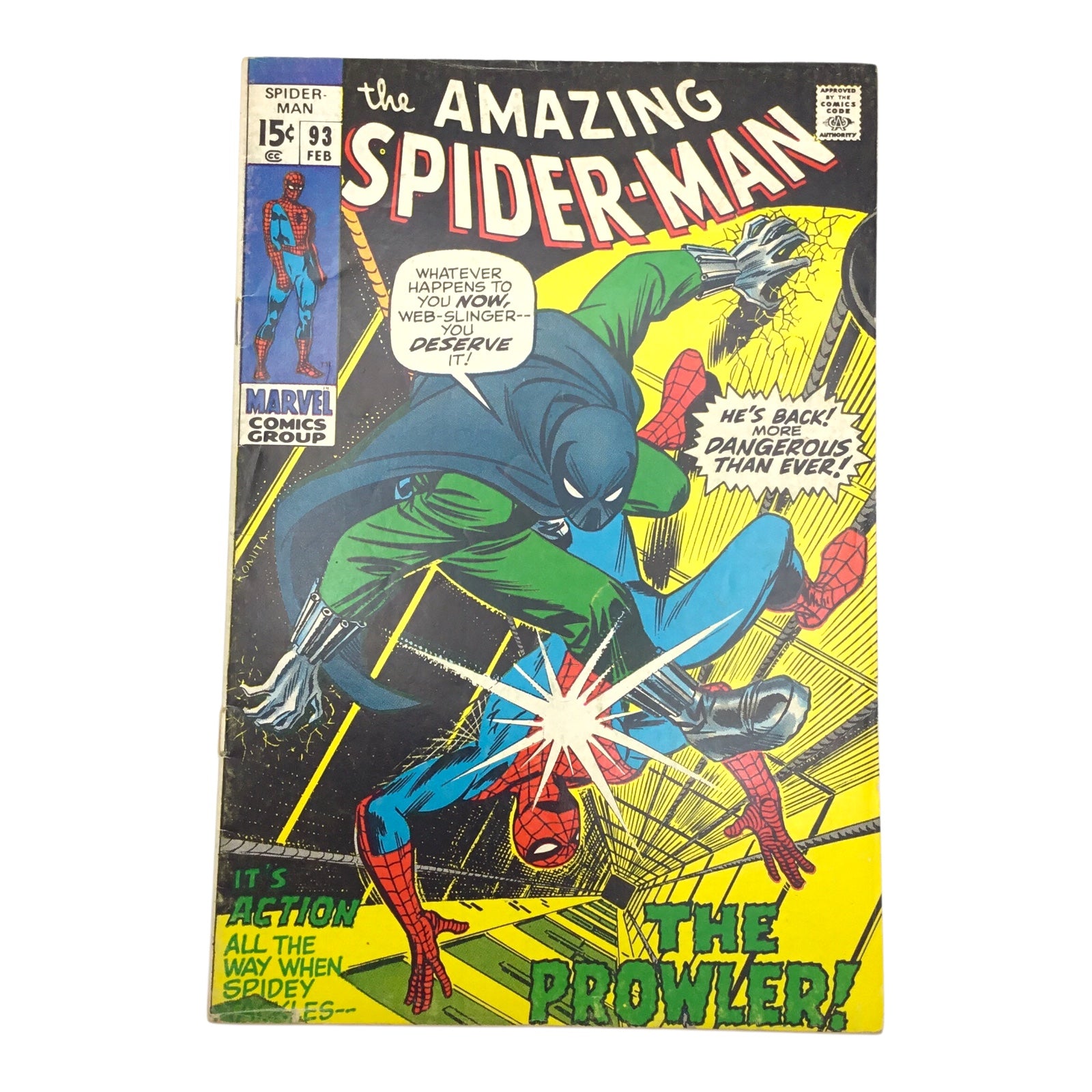 Marvel Comics – The Amazing Spider-Man #93 – “The Prowler” (VG)