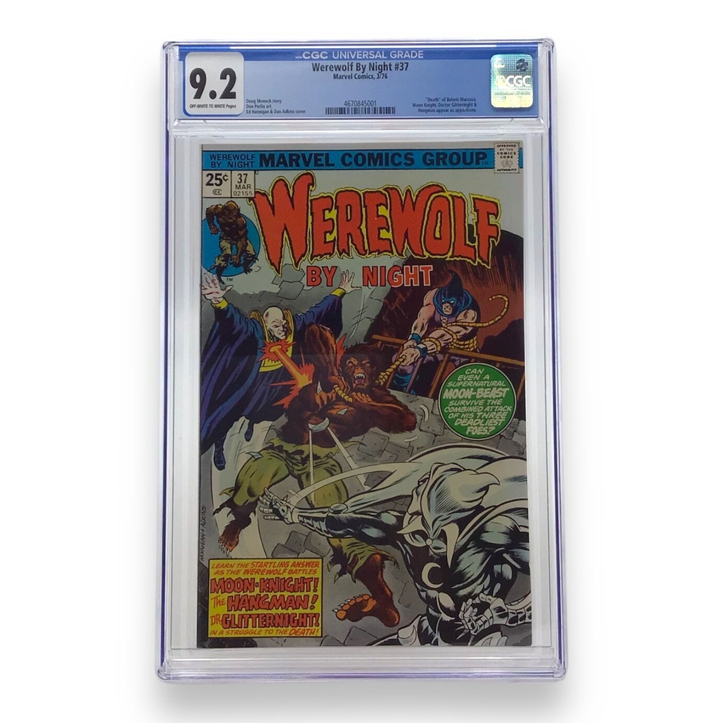 Marvel Comics Werewolf By Night #37 - CGC Graded 9.2