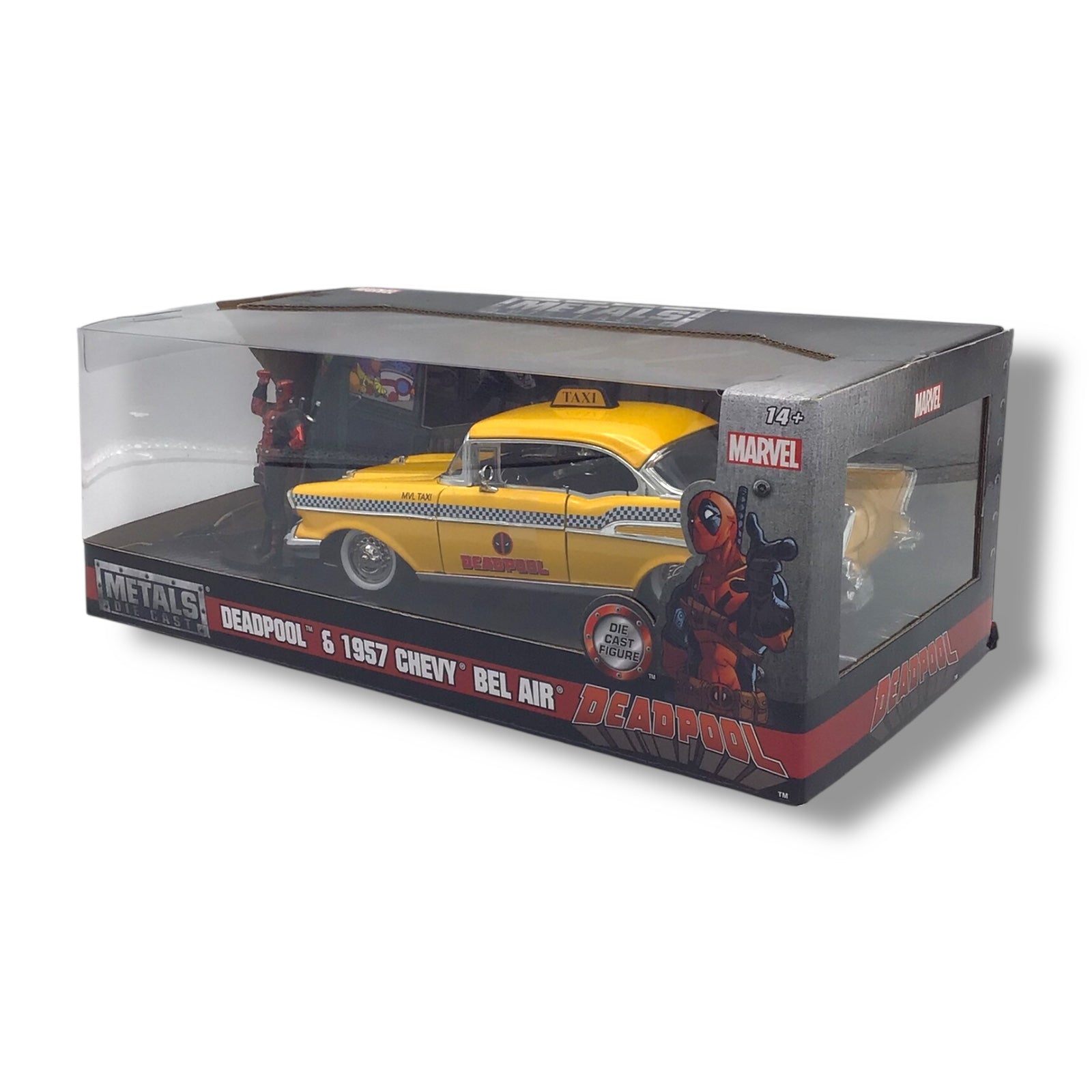 Marvel - Deadpool Figure & 1957 Chevy Bel Air Die Cast Set