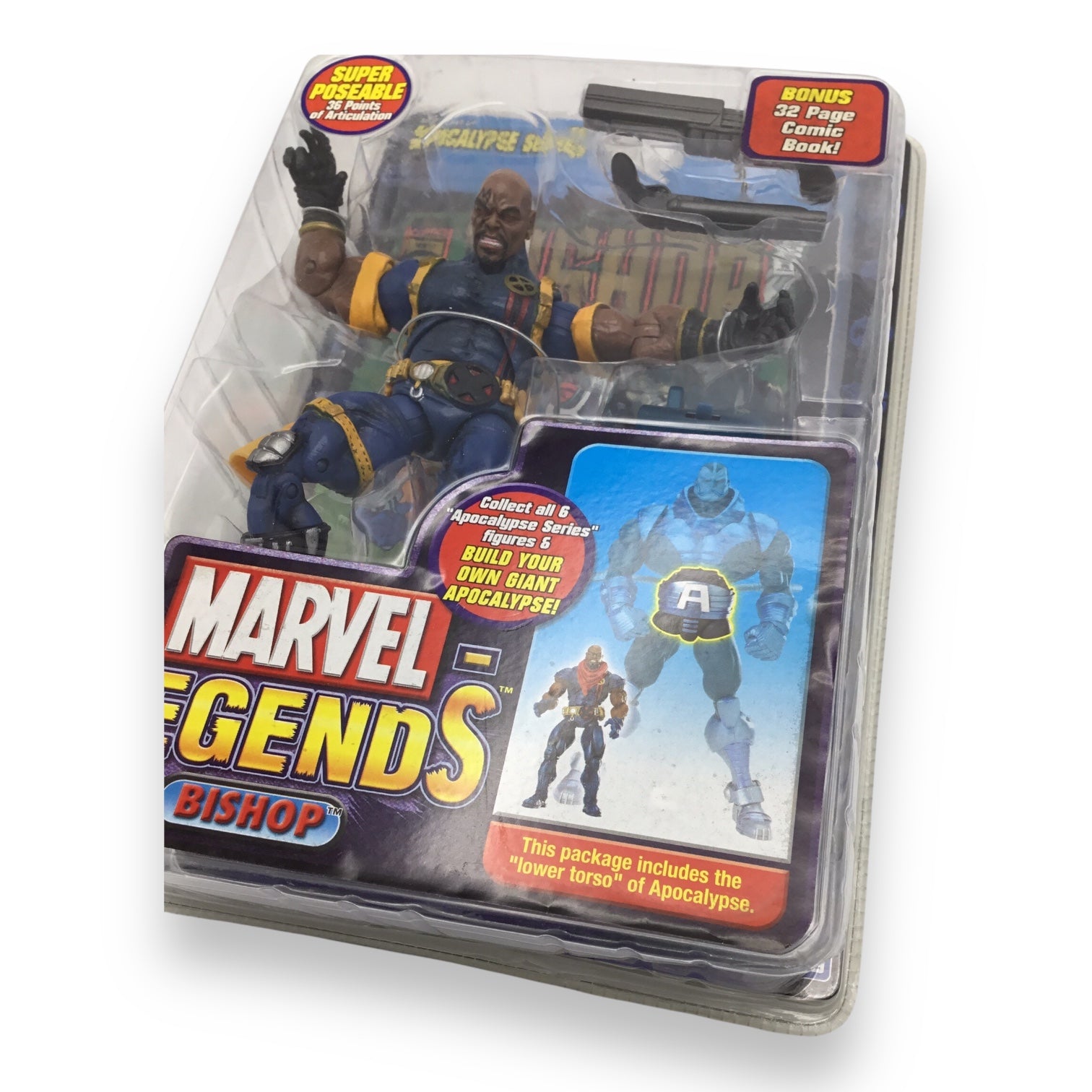 Marvel Legends Bishop Poseable Action Figure with Comic Book - 2005