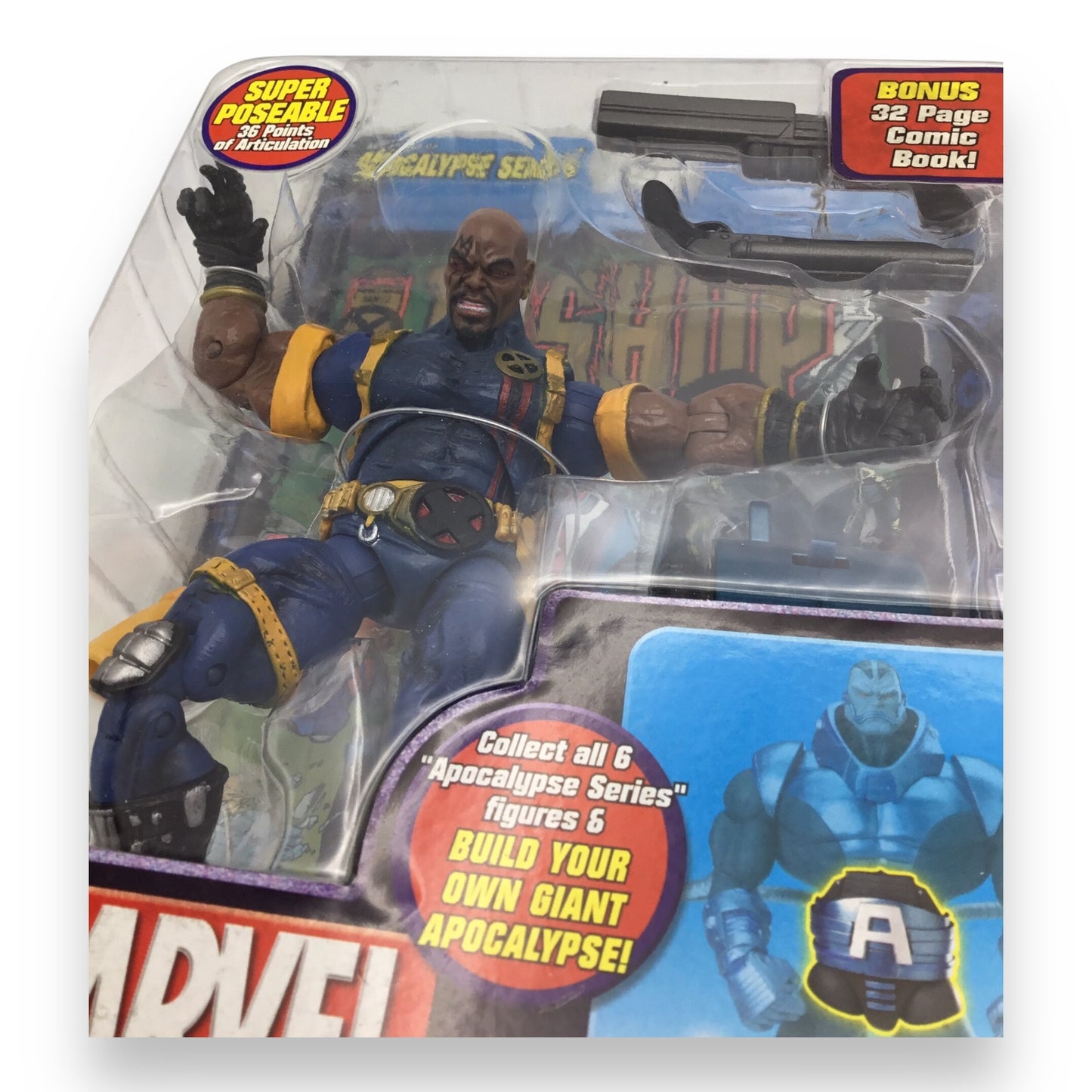 Marvel Legends Bishop Poseable Action Figure with Comic Book - 2005