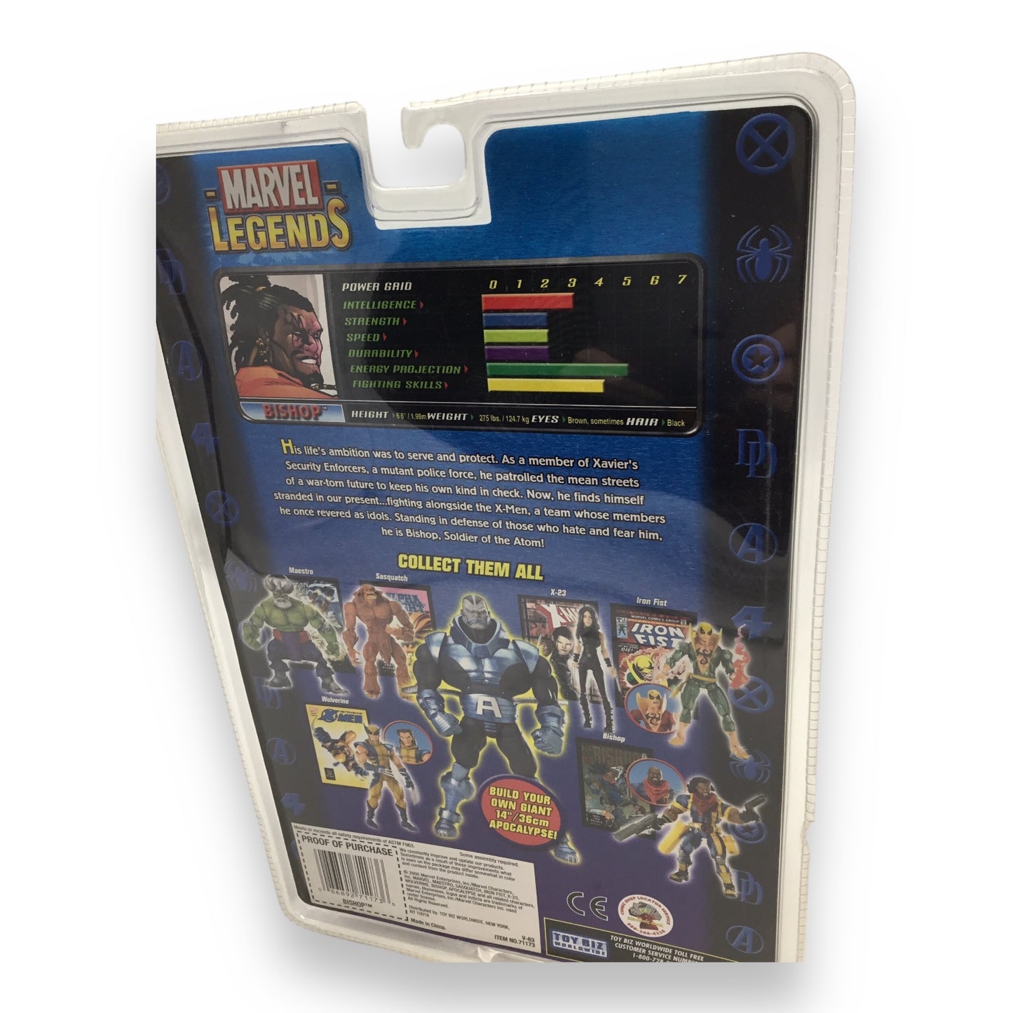 Marvel Legends Bishop Poseable Action Figure with Comic Book - 2005