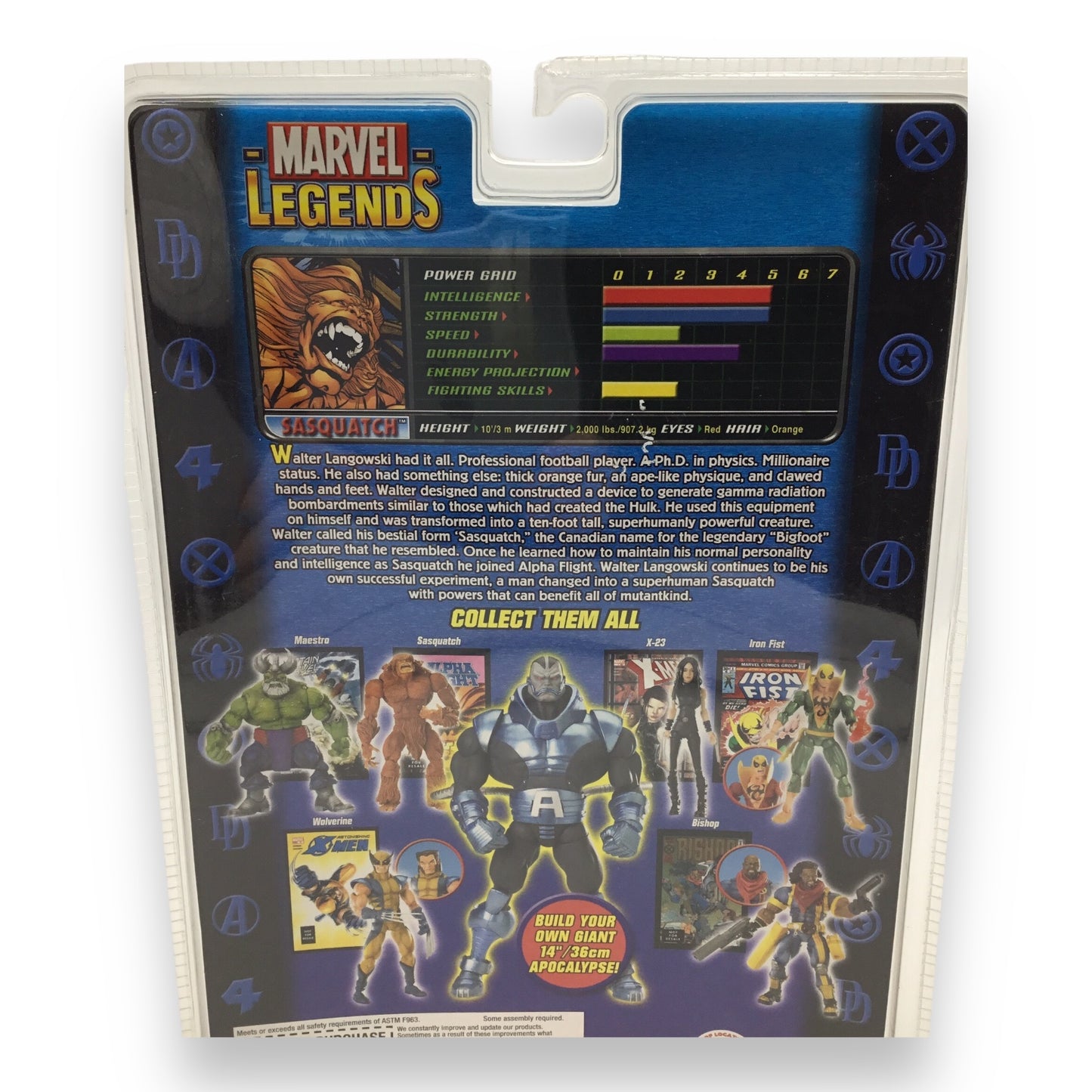 Marvel Legends Sasquatch Poseable Action Figure with Comic Book - 2005