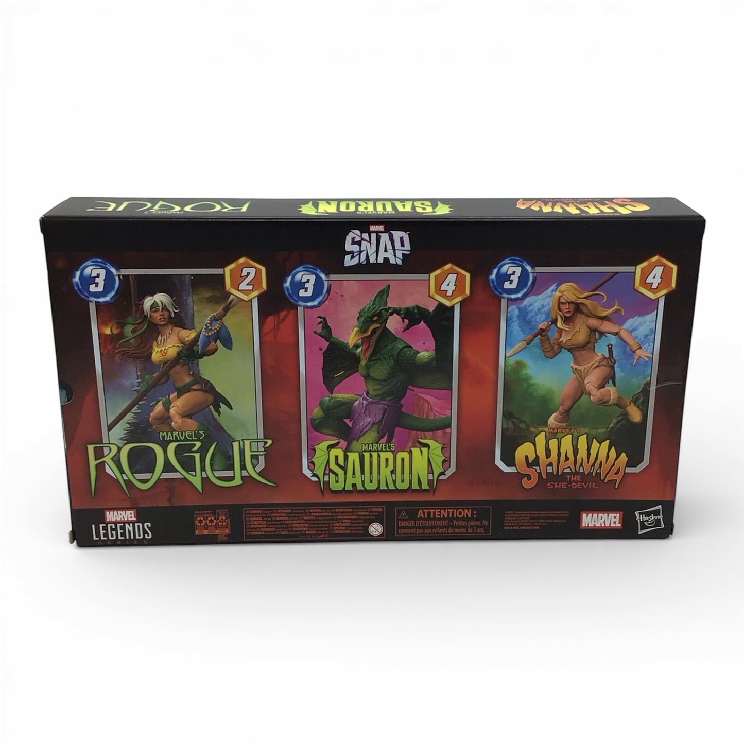 Marvel Legends Series Gamerverse Snap Savage Land 3 Pack - Rogue, Sauron, Shanna