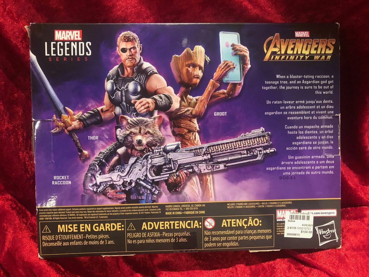 Marvel Legends- Thor, Groot and Rocket- Avengers Infinity War