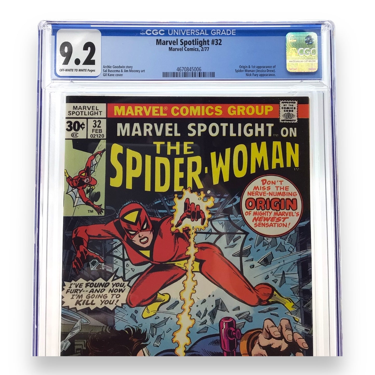 Marvel Spotlight on The Spider-Woman, First Appearance - CGC Graded 9.2