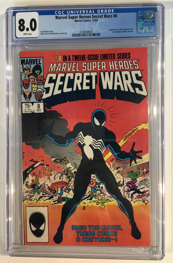 Marvel Super-Heroes Secret Wars #8 - Marvel 1984 - CGC 8.0 - First Venom Symbiote