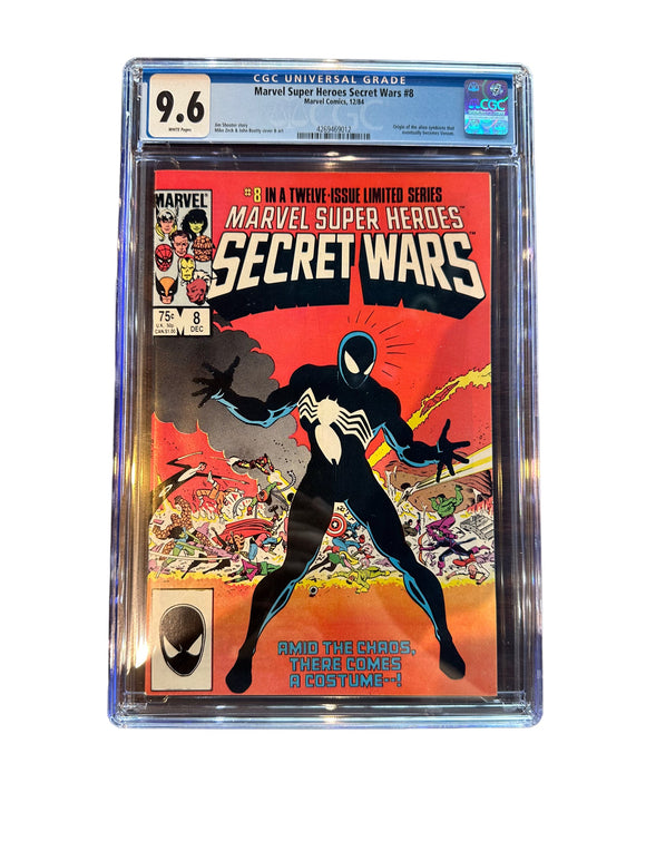 Marvel Super Heroes Secret Wars #8 CBCS 9.8 1st Spider-man Black Costume  Venom