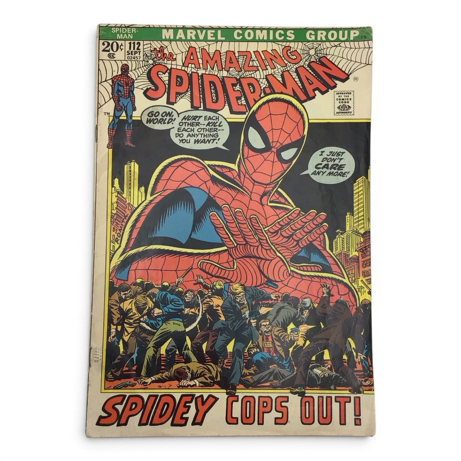 Marvel The Amazing Spider-Man #112 (1972) - Spidey Cops Out!