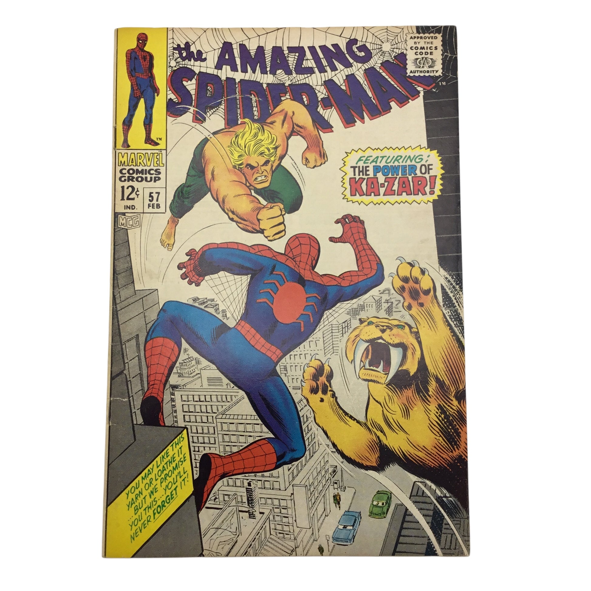 Marvel The Amazing Spider-Man #57 – “Featuring the Power of Ka-Zar” (VG)