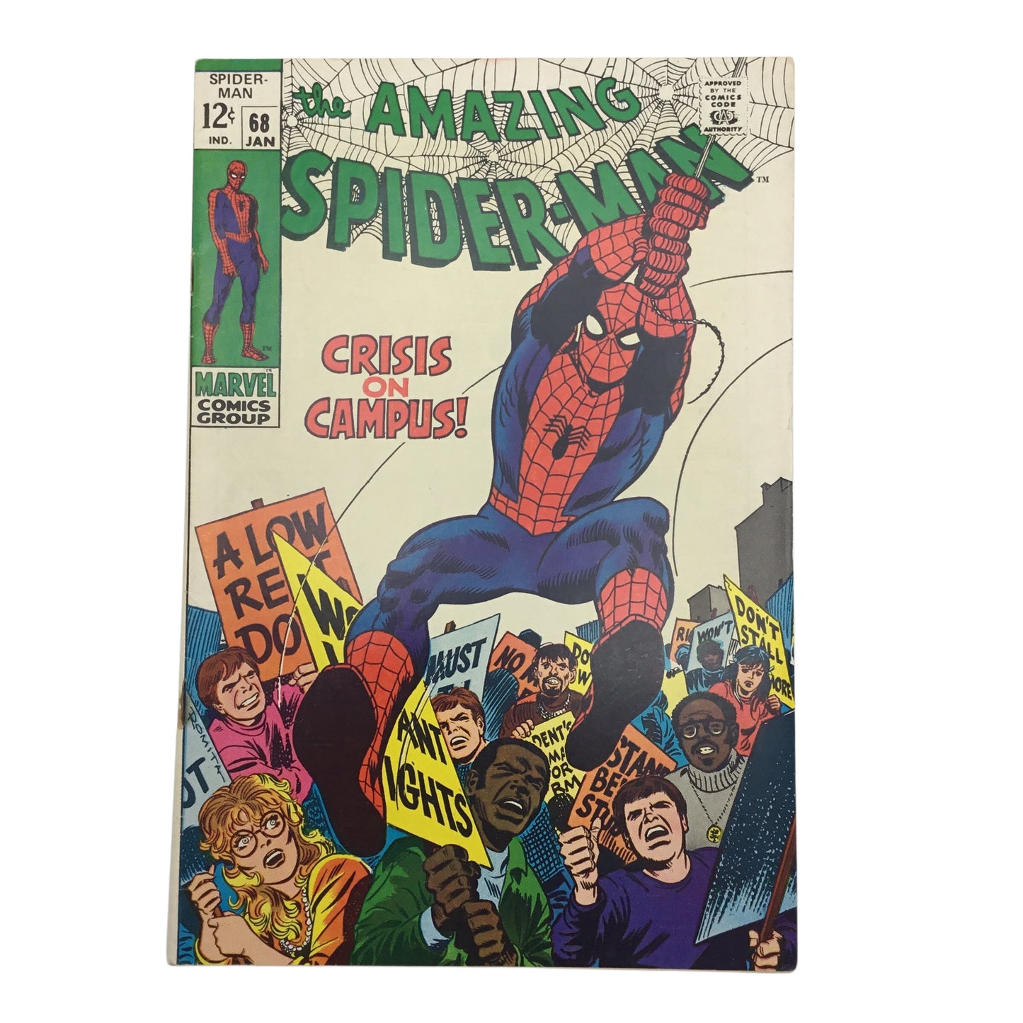 Marvel The Amazing Spider-Man #68 – “Crisis on Campus!” (VG)