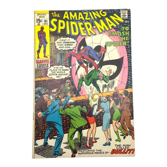 Marvel The Amazing Spider-Man #91 – “The Man Called Bullit” (VG)