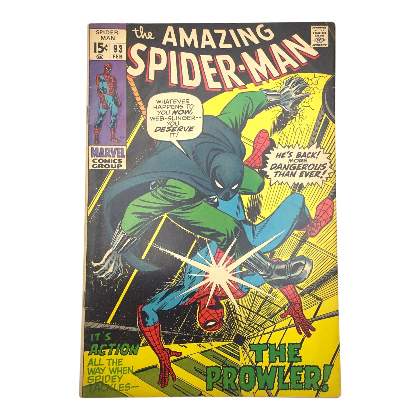 Marvel The Amazing Spider-Man #93 – “The Prowler” (VG/FN)