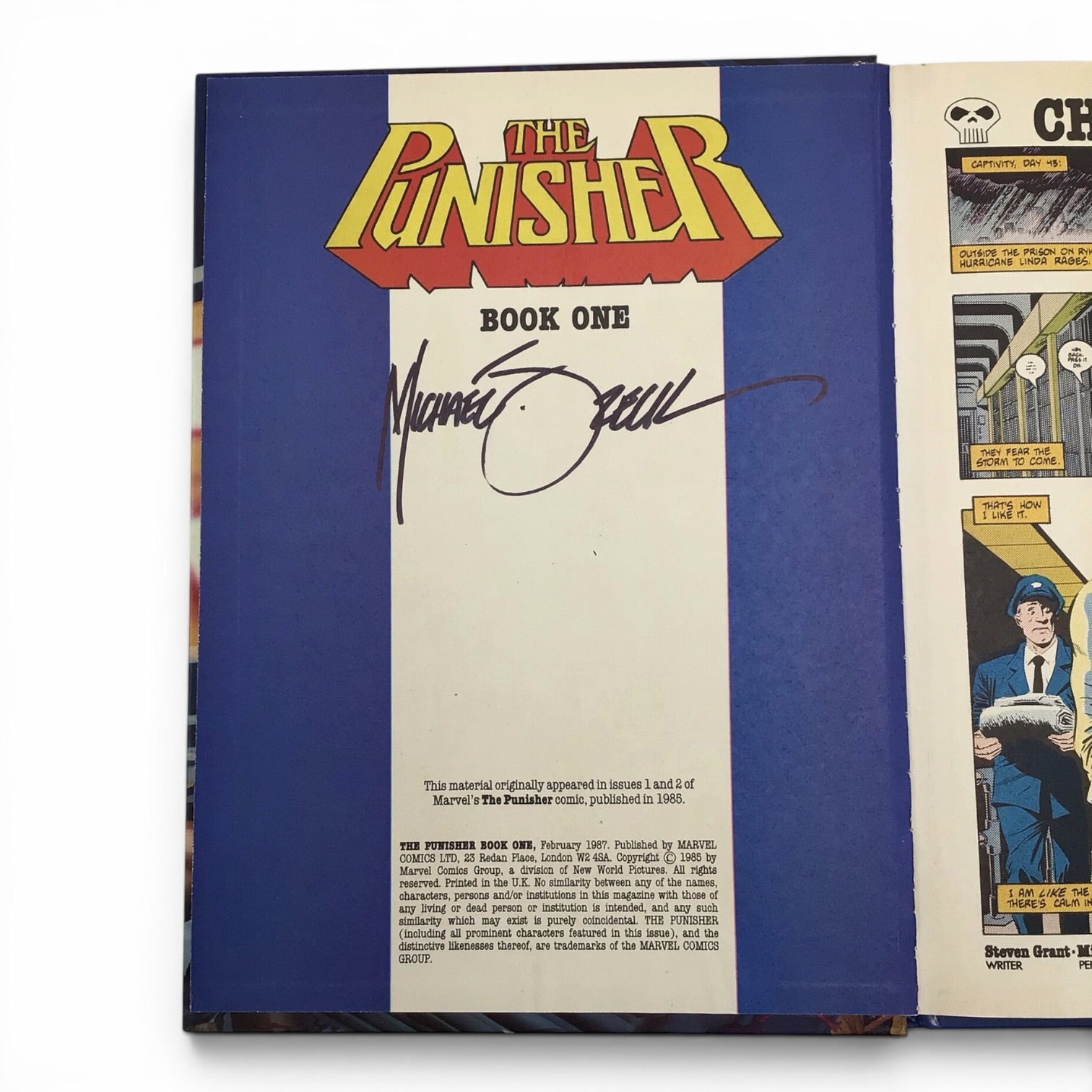Marvel The Punisher Book One - Signed by Michael Zeck & Carl Potts
