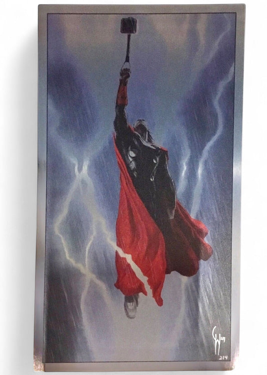 Marvel Thor Metal Variant Limited Edition Print 214 Signed by Artist Charlie Wen